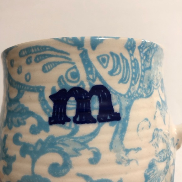 Anthropologie M homegrown monogram mug FIRM - Picture 2 of 8